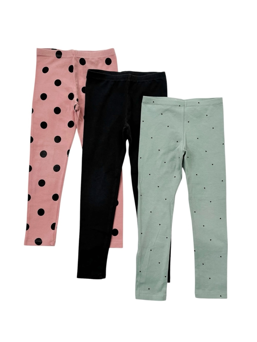 H&M girls 3 pairs of organic cotton leggings